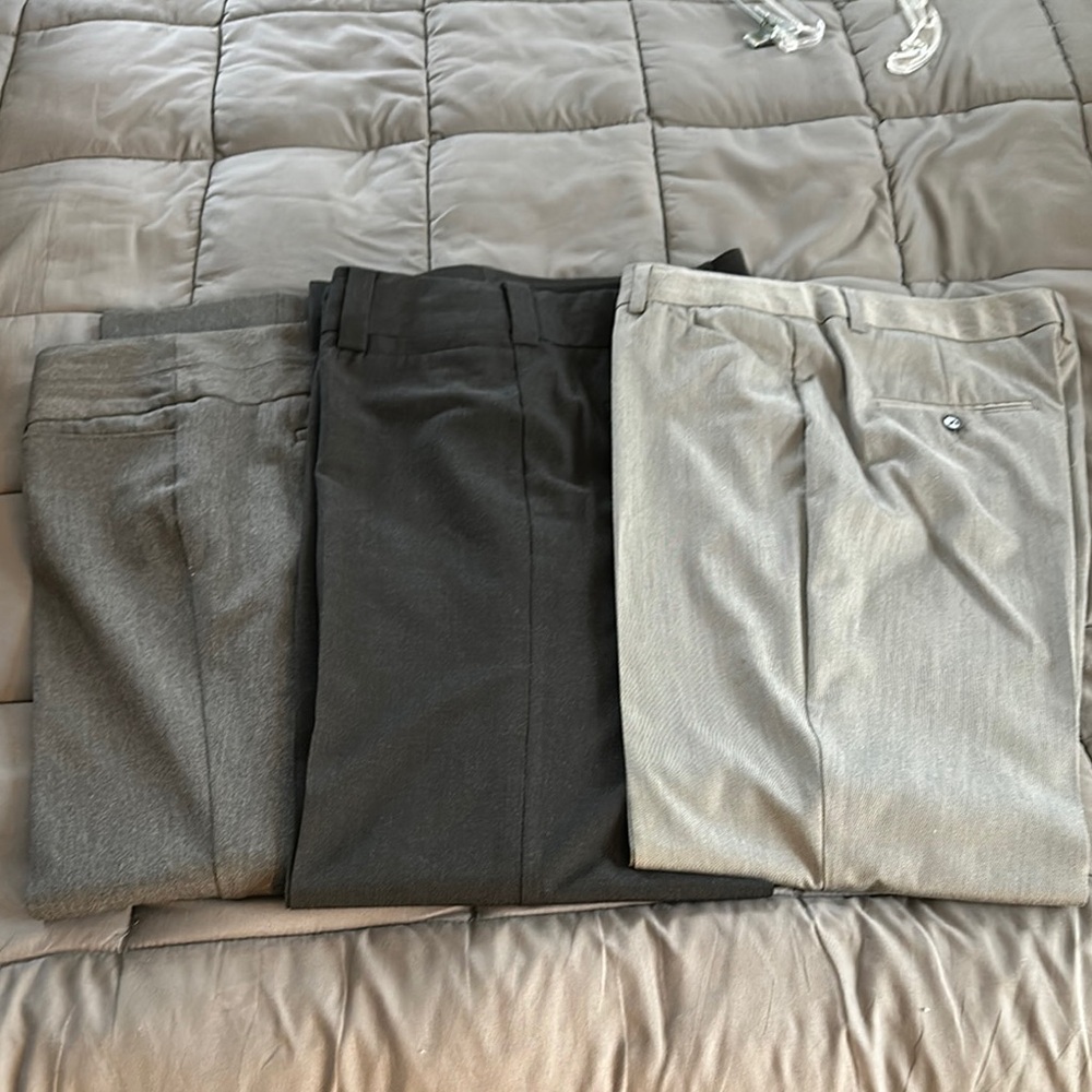 Women's Dress Pants Trio - Gray, Black, Beige